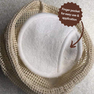 Eco Makeup Remover Bundle: Raw Coconut Oil, Reusable Bamboo Makeup Pads, Washable Laundry Bag